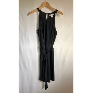 WHBM Black natural waist sleeveless dress